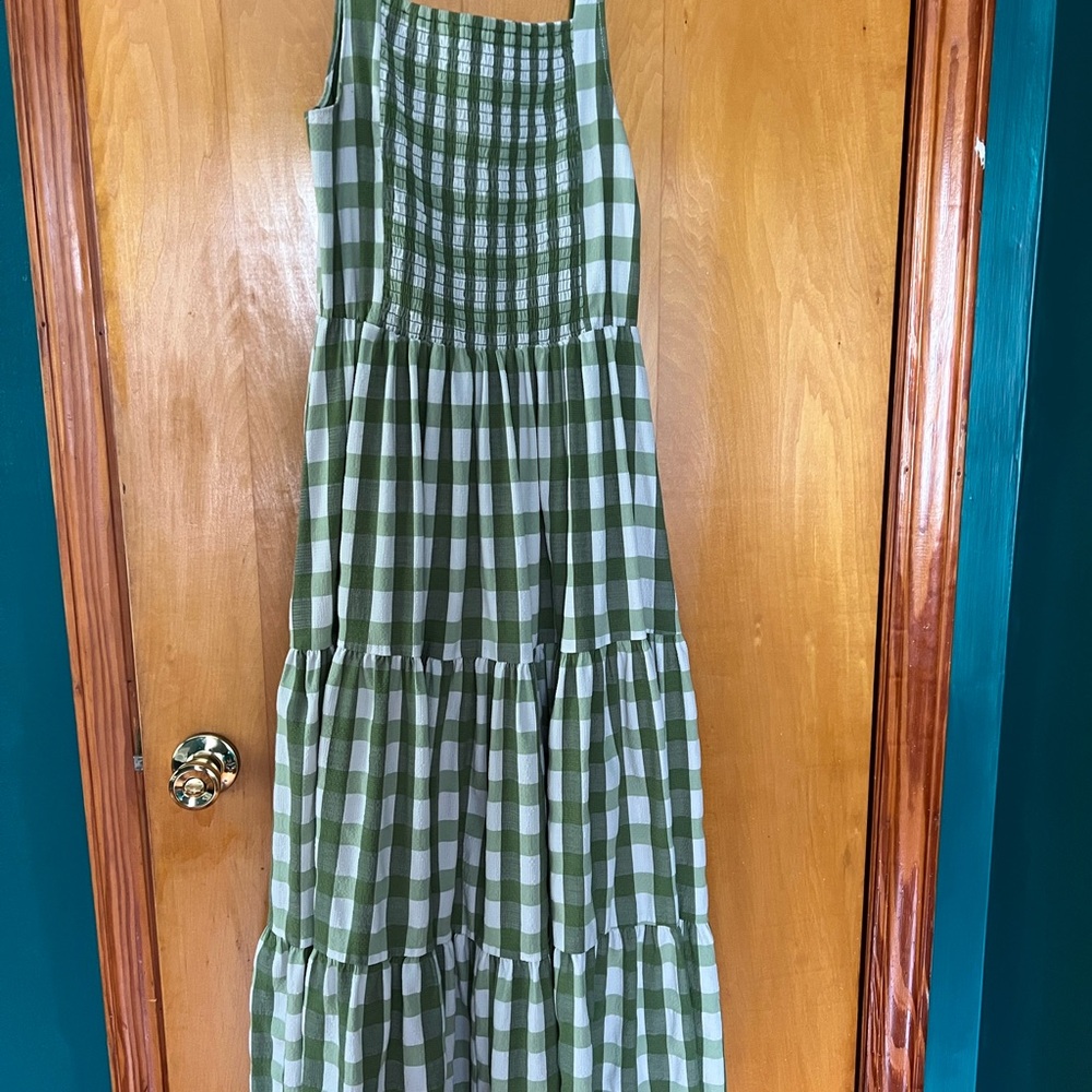 Green and White plaid Jessakae dress